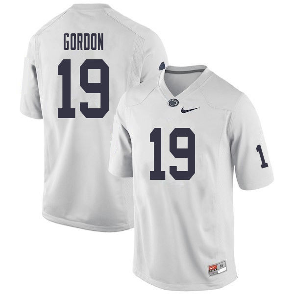 Men #19 Trent Gordon Penn State Nittany Lions College Football Jerseys Sale-White - Click Image to Close